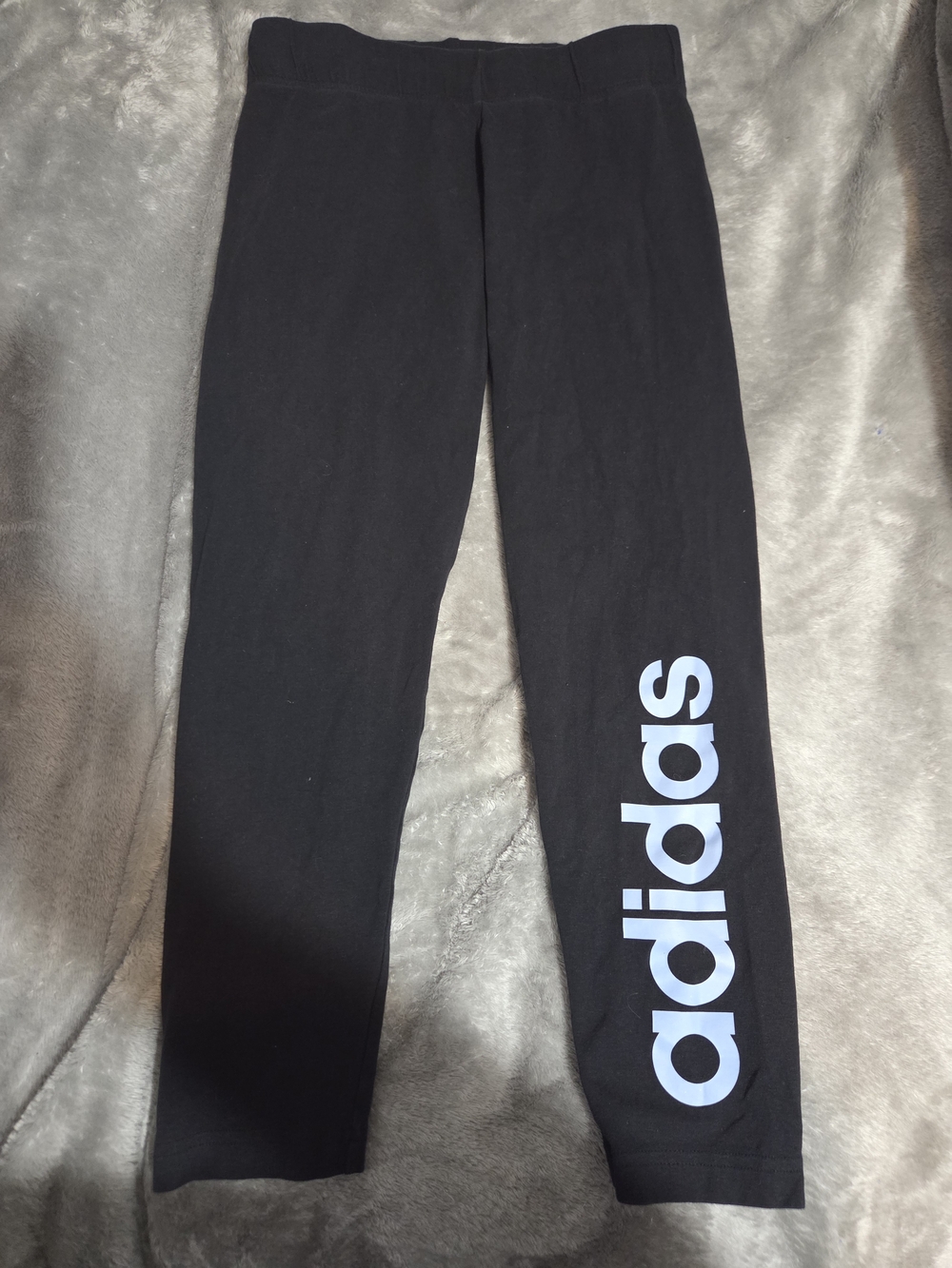 🔴4 For $25🔴 adidas Black Leggings with Baby Blue Side Logo